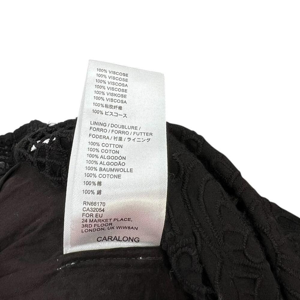 Anthropologie Seen Worn Kept Zohara Dress Smocked Eyelet Black Plus Size 1X - Picture 13 of 13